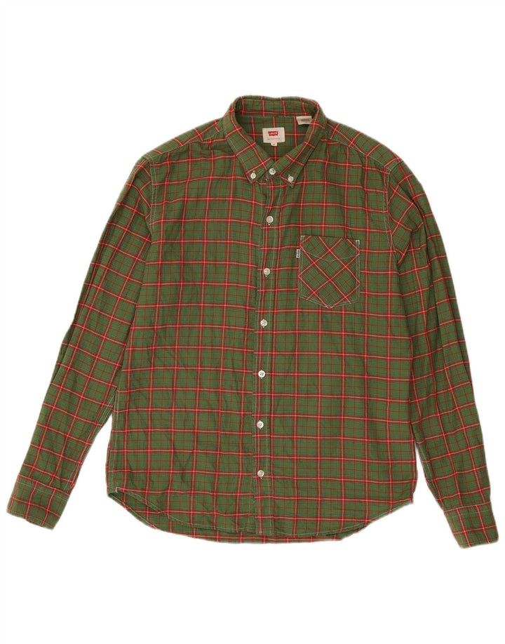 Camisa Levi's Hombre De Algodón A Cuadros Verde Medio