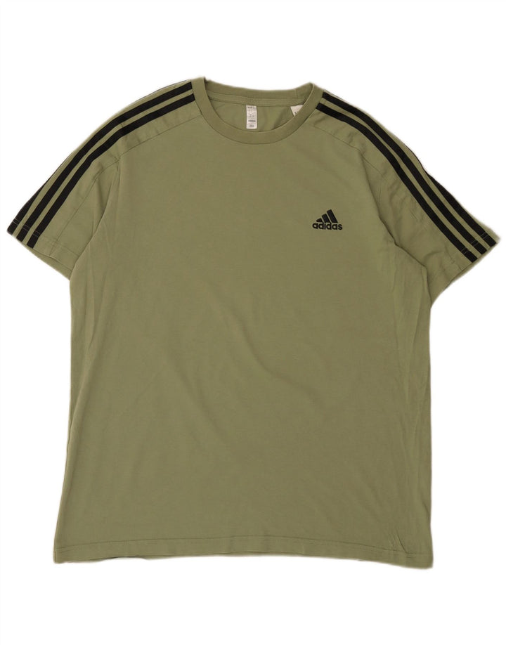 Adidas - Camiseta para hombre, talla grande, color caqui