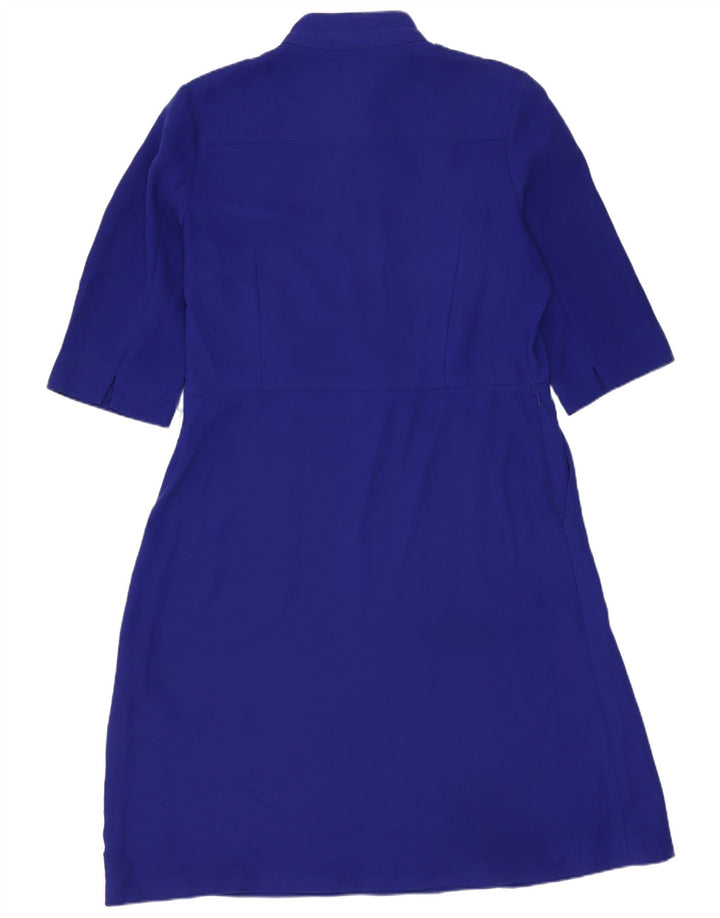Hobbs Vestido acampanado para mujer UK 42 Poliéster azul medio