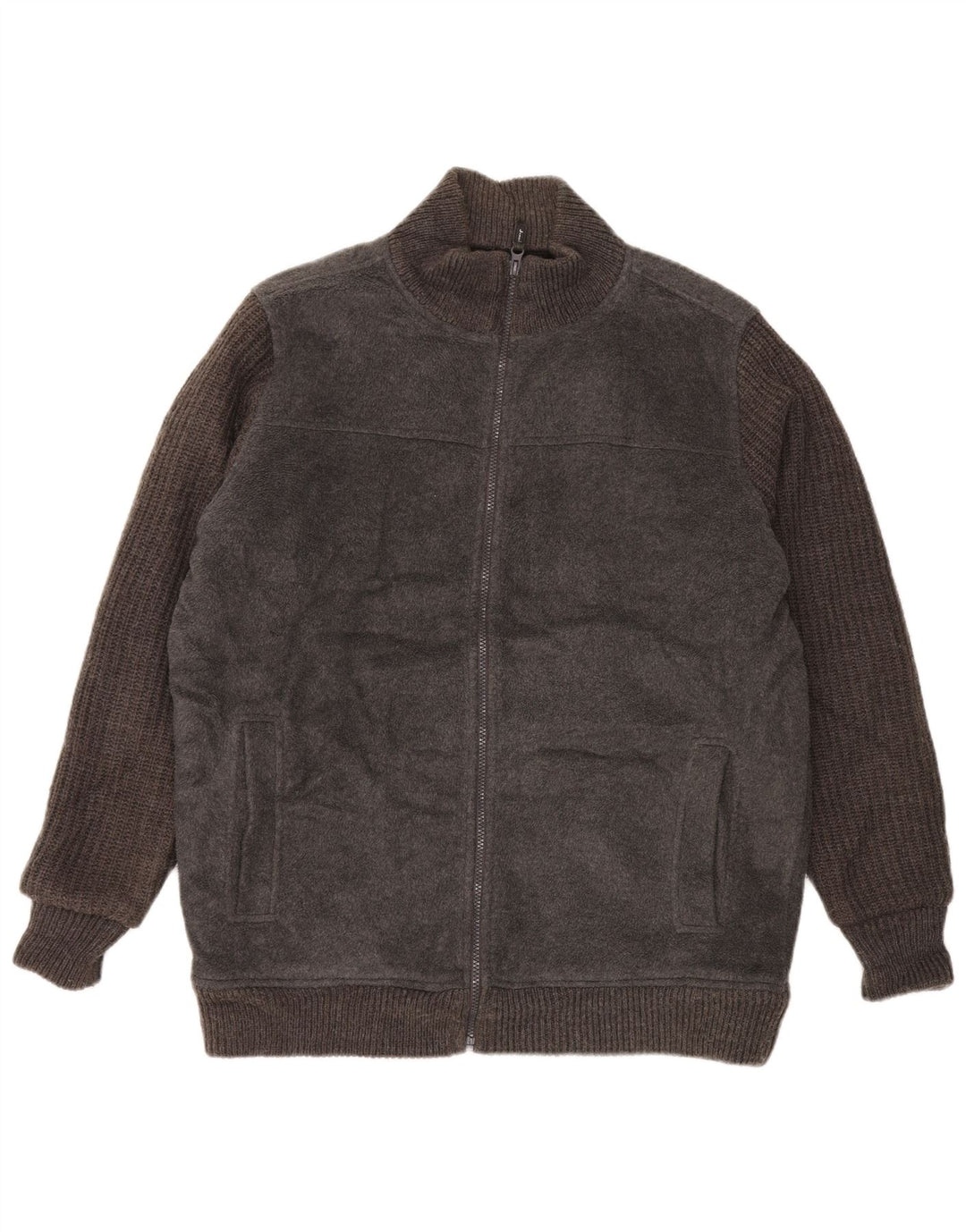 James Pringle Chaqueta polar de ajuste regular con cremallera para hombre UK 38 Gris medio