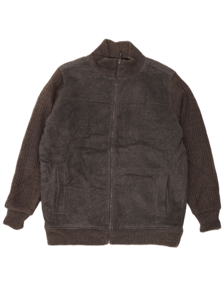 James Pringle Chaqueta polar de ajuste regular con cremallera para hombre UK 38 Gris medio