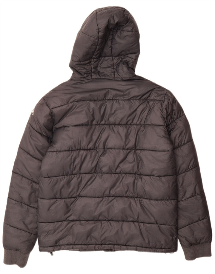 Kappa - Chaqueta acolchada con capucha para hombre, talla 40, color gris