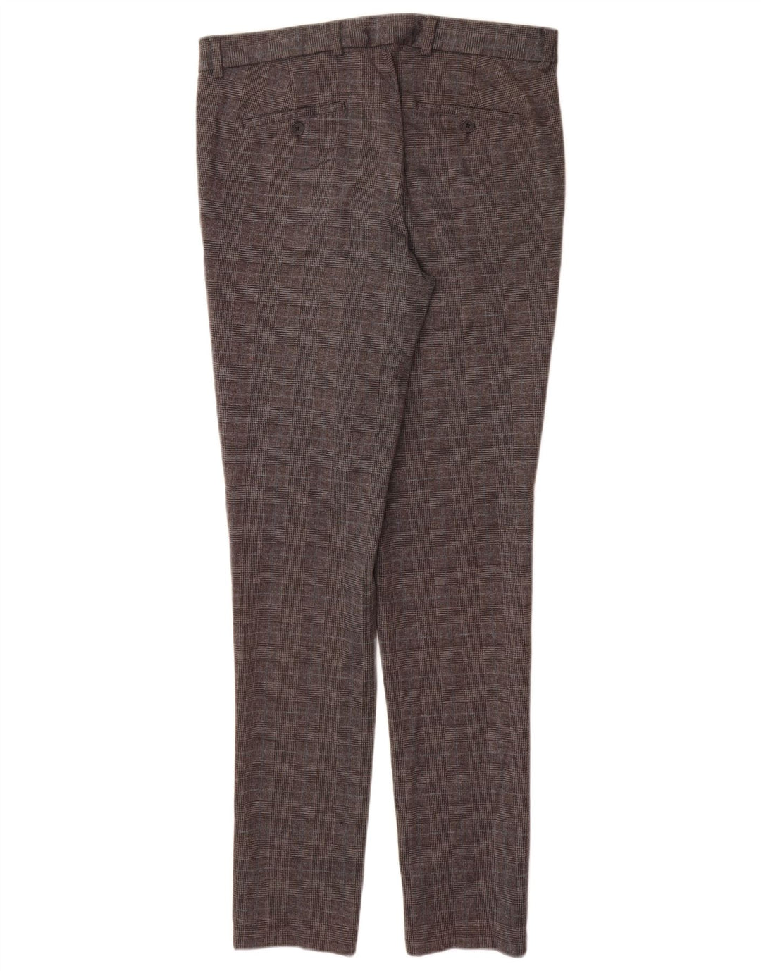 Jack & Jones Mens Slim Chino Pantalones W32 L34 Gris Pata De Gallo Poliéster