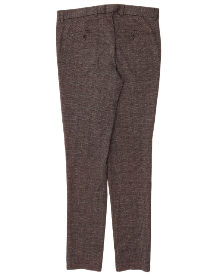 Jack & Jones Mens Slim Chino Pantalones W32 L34 Gris Pata De Gallo Poliéster