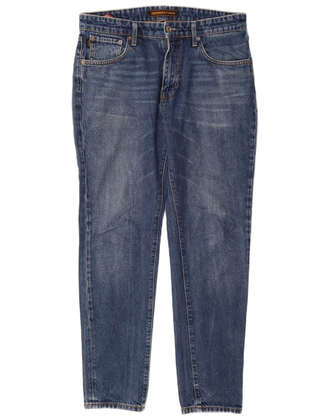 SUPERDRY Vaqueros cónicos para hombre W32 L32 Algodón azul