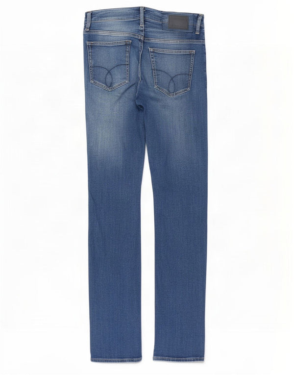 Calvin Klein Jeans rectos delgados para hombre W30 L34 Algodón azul
