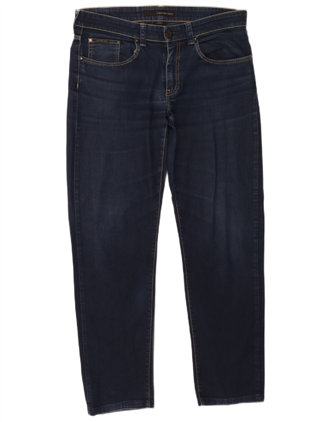 Vaqueros ajustados para mujer Calvin Klein W33 L29 Algodón azul marino