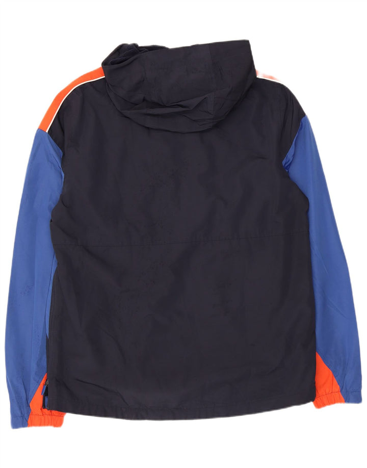 SUPERDRY Chaqueta anorak con capucha para hombre UK 38 Medium Azul marino Colorblock