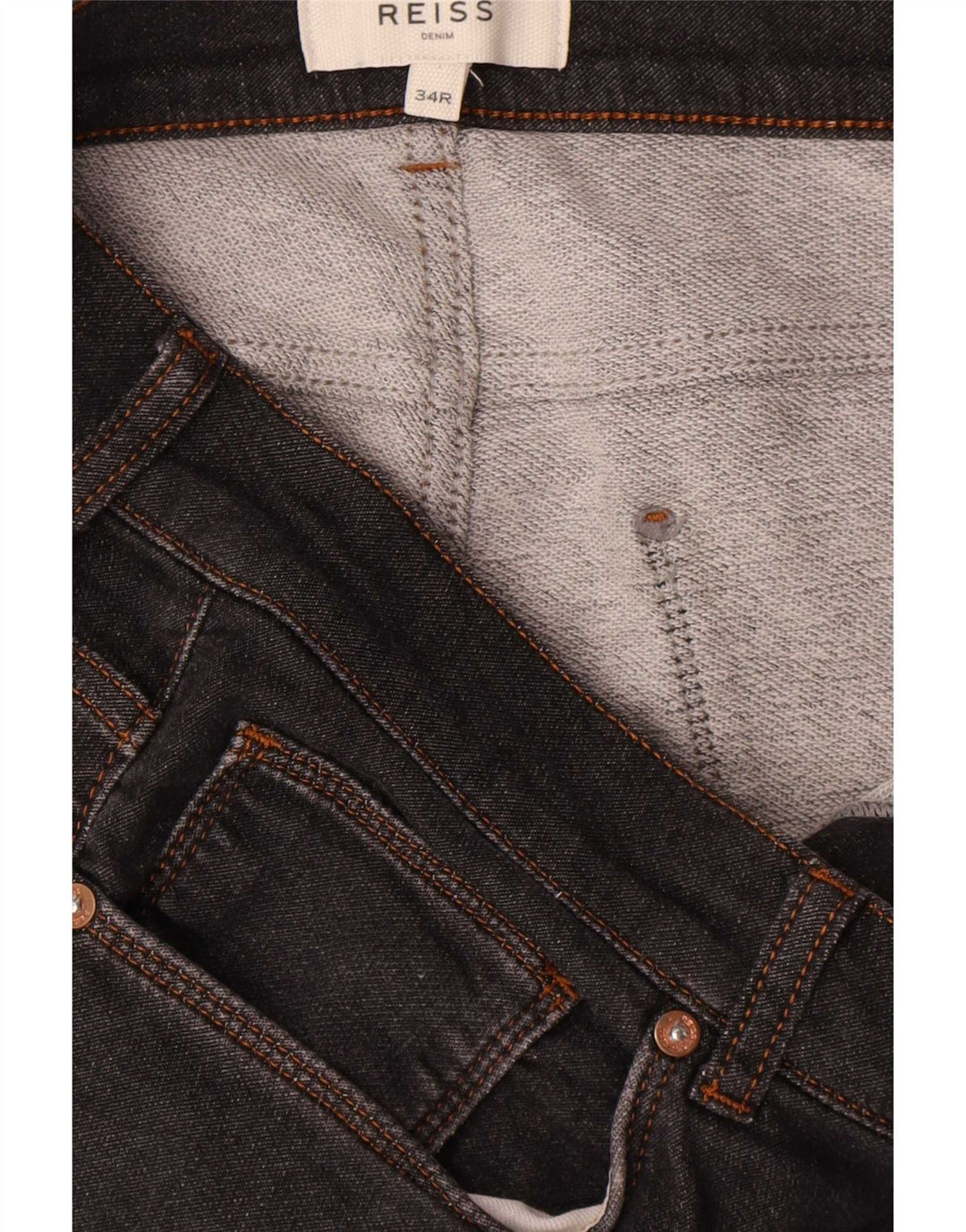 Vaqueros ajustados para mujer Reiss W34 L30 Algodón negro