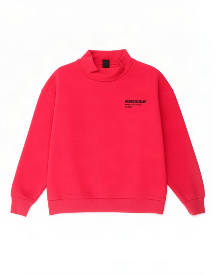 Colmar Mujer Gráfico Sudadera De Gran Tamaño Jersey UK 10 Pequeño Algodón Rosa