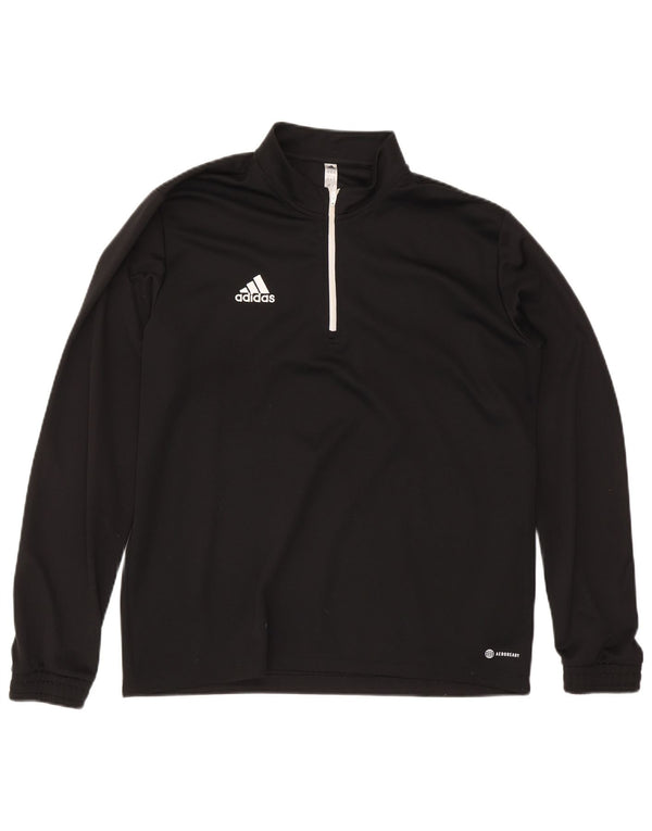 Adidas Hombre Aeroready Zip Neck Jersey Chándal Top XL Poliéster Negro