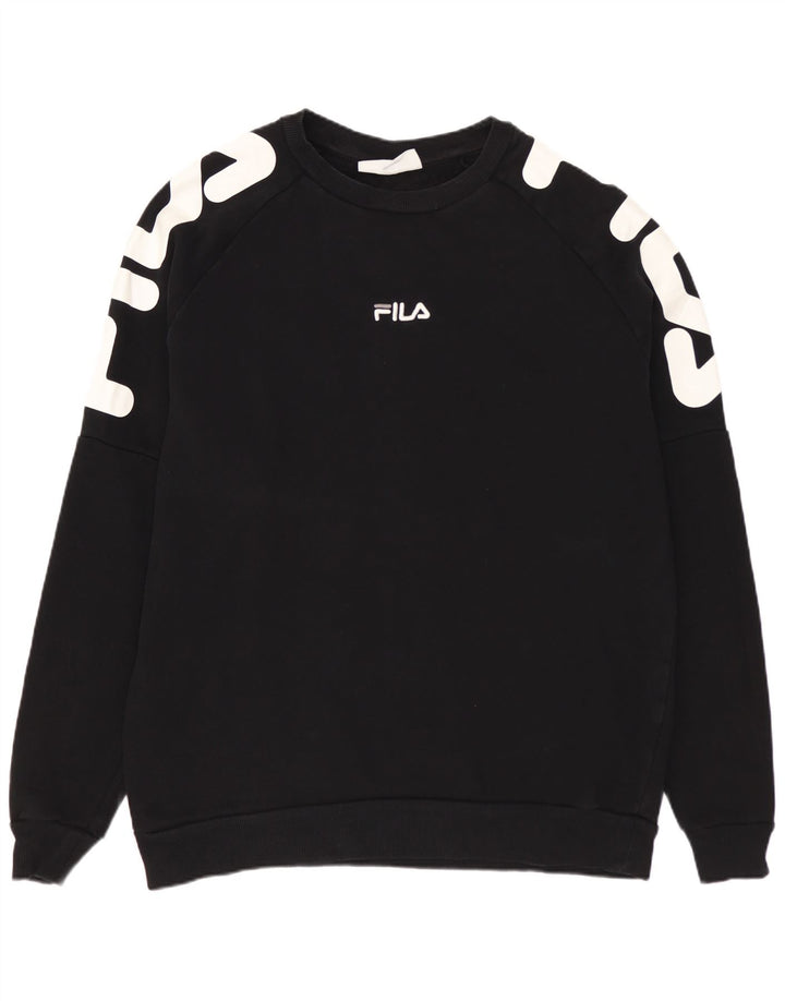 FILA Sudadera gráfica para hombre Jumper XL Algodón negro