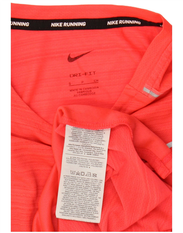 Camiseta Nike Dri Fit para hombre Top pequeño de poliéster a rayas rojas