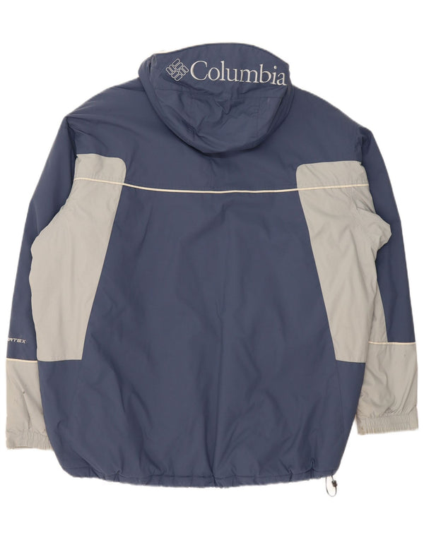 Columbia Chaqueta cortavientos tipo pulóver holgada para hombre UK 42 XL Azul marino