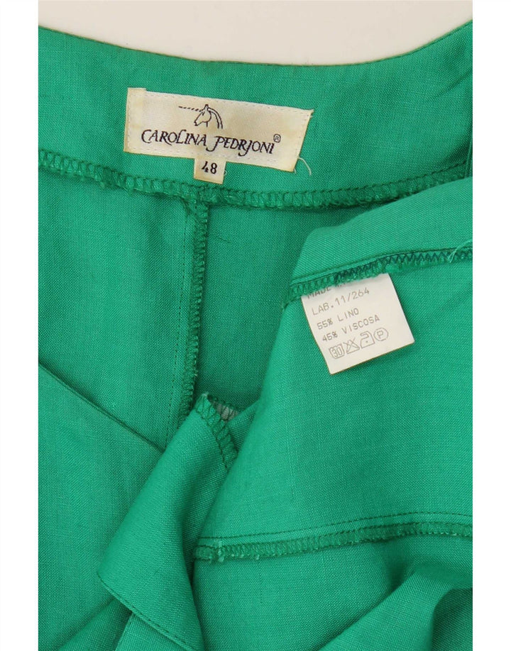Carolina Pedrjoni Chaqueta Blazer De Mujer De 4 Botones IT 48 XL Bloque De Color Verde