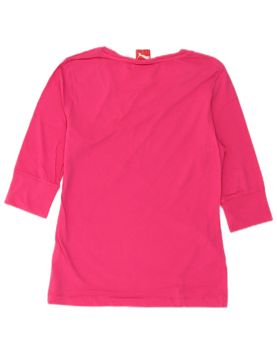Puma Mujer Gráfico Top Manga 3/4 UK 12 Algodón Rosa Medio