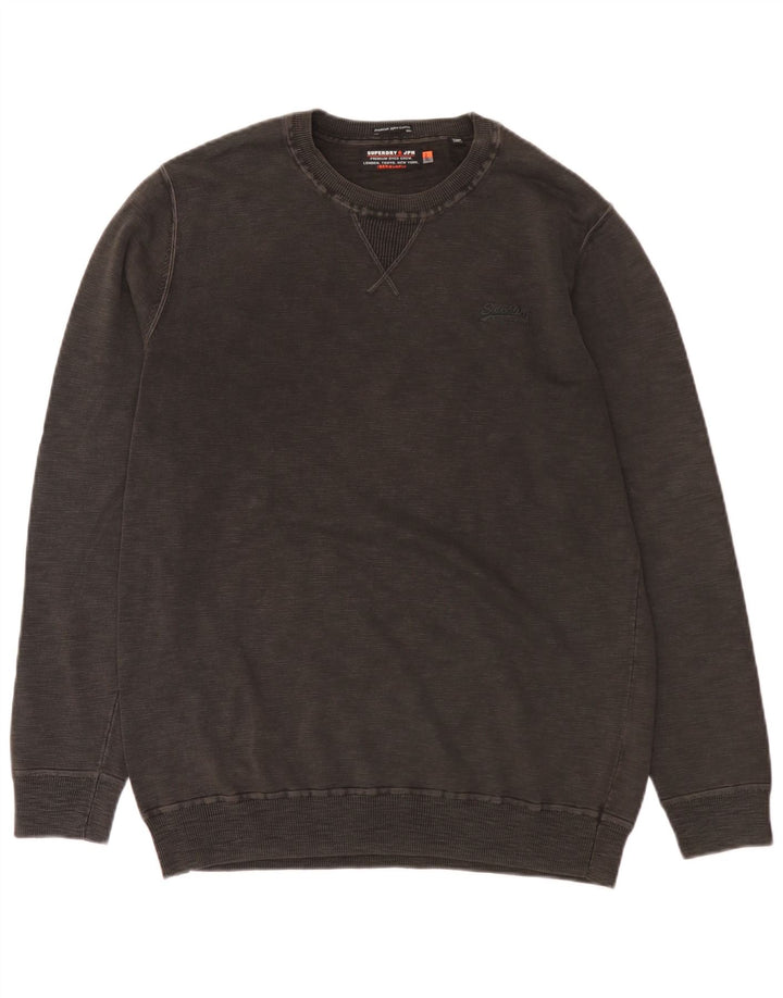 Superdry Hombre Sudadera Jumper 2XL Gris Algodón