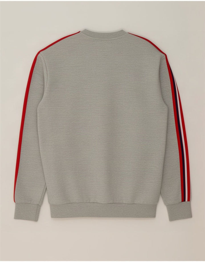 Zara Hombre Sudadera Jumper Small Gris Colorblock Poliéster