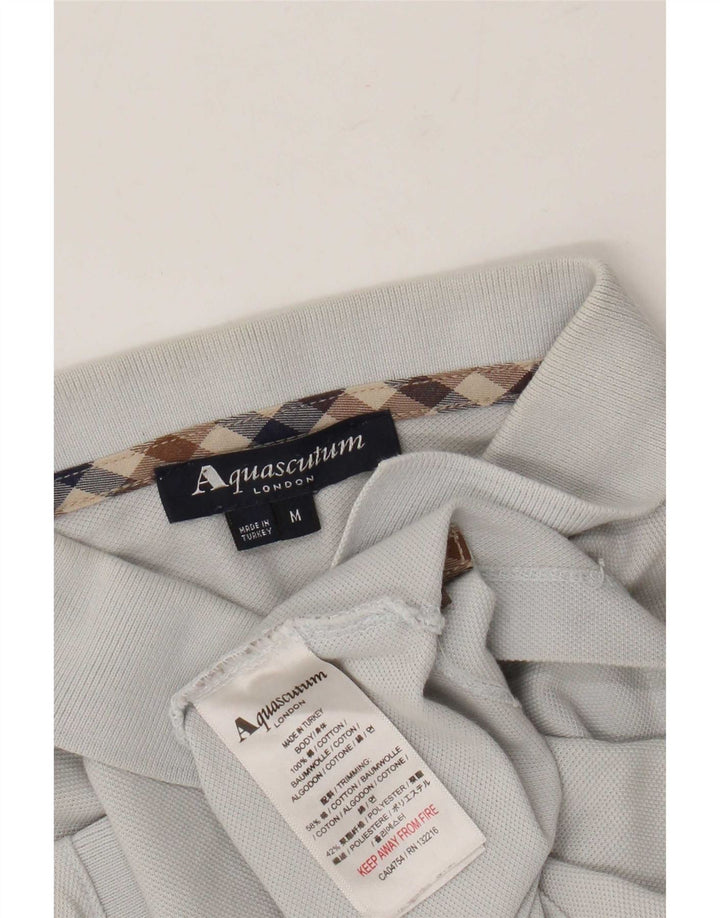 Aquascutum Polo Hombre Algodón Gris Medio