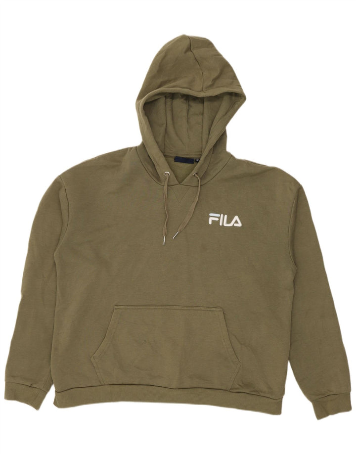 Fila Jersey con capucha extragrande para mujer UK 14 Poliéster caqui medio