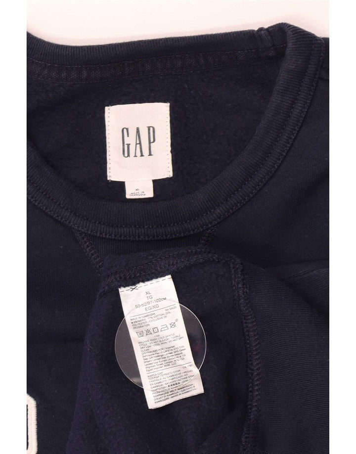 Gap Hombre Sudadera Gráfica Jumper XL Azul Marino Algodón