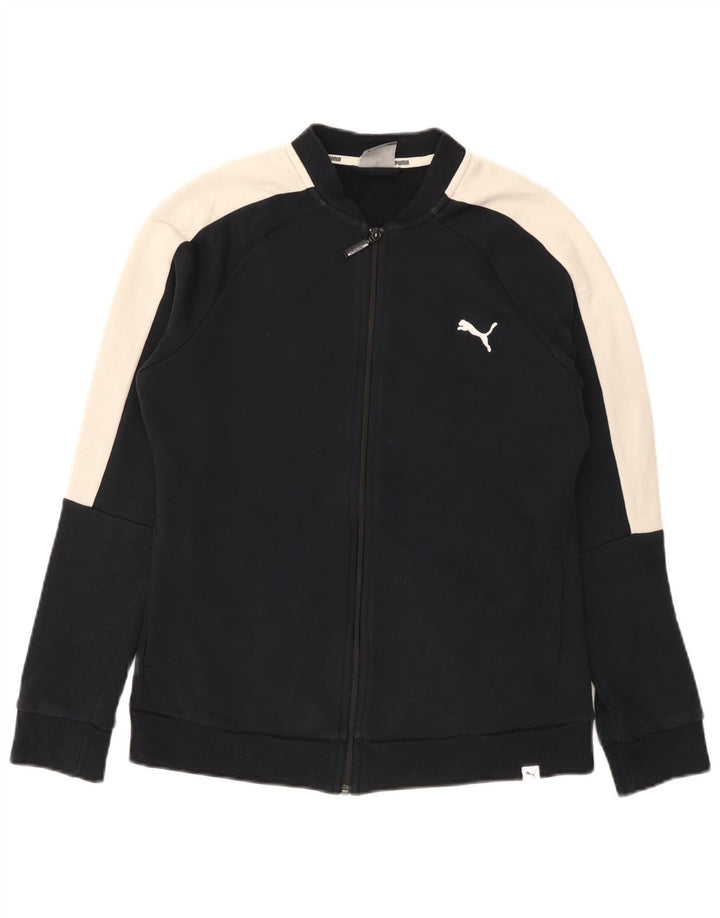 Puma Chaqueta de chándal para mujer UK 40 Mediana Negro Colorblock Algodón
