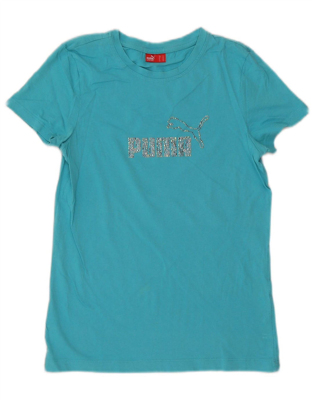 Puma Camiseta gráfica para mujer Top UK 12 Azul medio