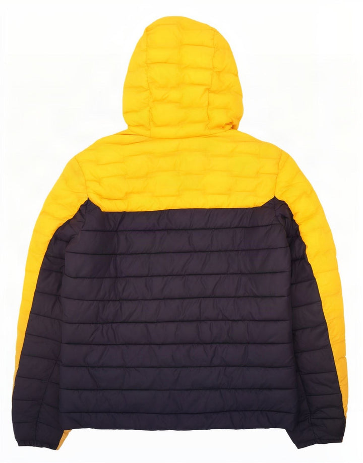 Superdry Chaqueta acolchada con capucha para hombre, talla 38, color amarillo medio