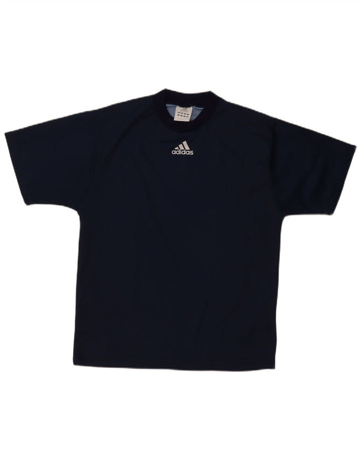 Adidas Camiseta gráfica para hombre Top Small Azul marino Poliéster