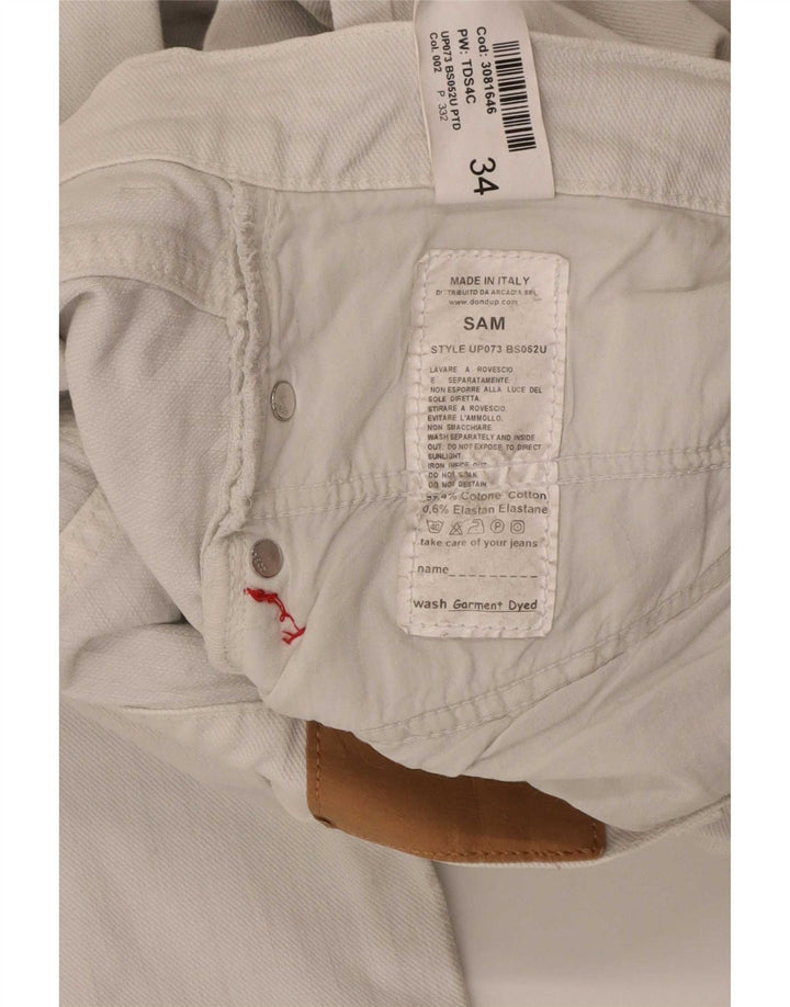 Dondup Vaqueros rectos Sam para hombre W34 L32 Algodón blanco