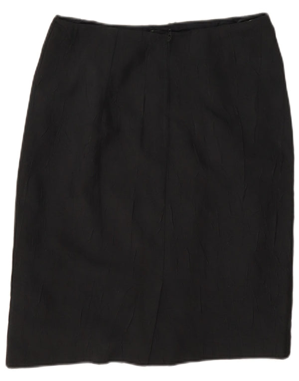 Falda lápiz vintage para mujer EU 36 Pequeña W27 L21 Acetato negro