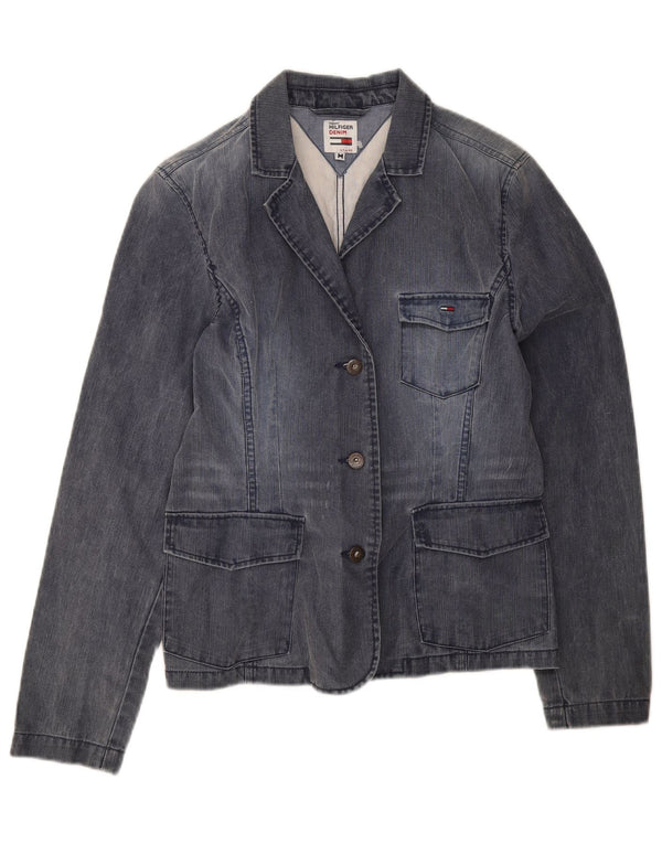 Tommy Hilfiger Chaqueta Blazer Vaquera de 3 Botones para Mujer UK 40 Azul Marino Mediano