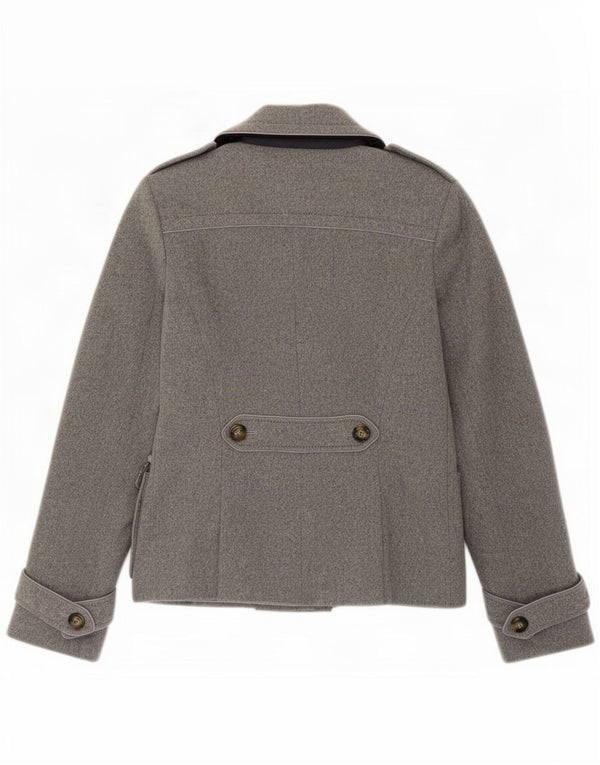 Intrend Chaquetón para Mujer UK 8 Small Gris Lana Virgen
