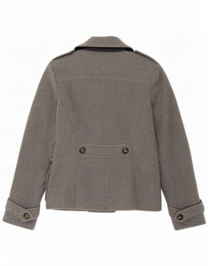 Intrend Chaquetón para Mujer UK 8 Small Gris Lana Virgen