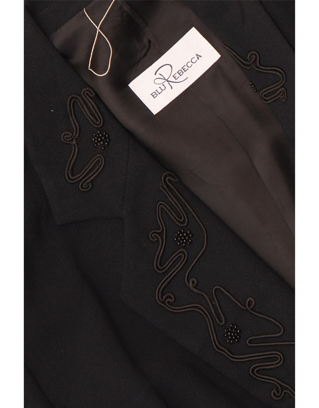 Vintage mujer doble pecho Blazer chaqueta Reino Unido 16 grande negro