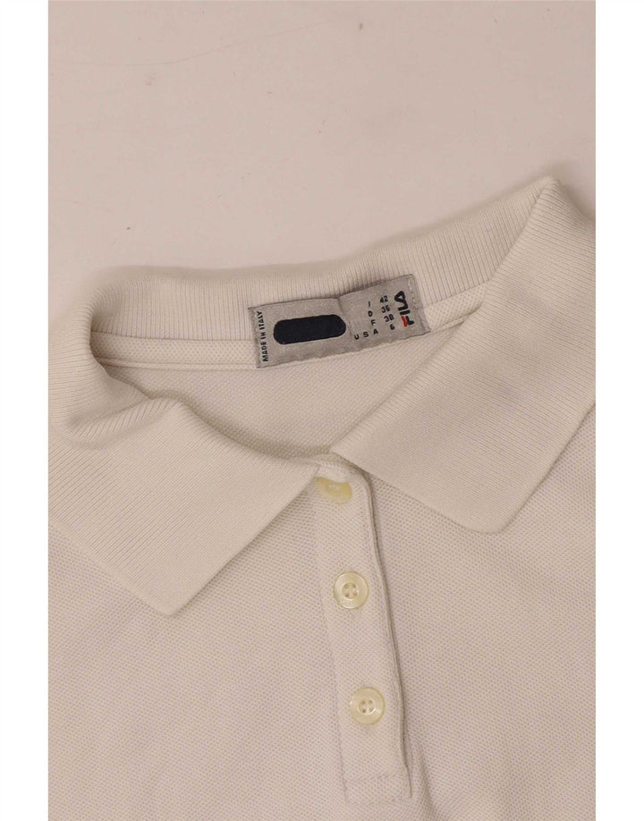 Fila Polo Sin Mangas Mujer IT 42 Medium Blanco