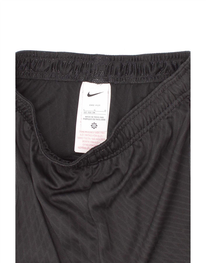 Nike - Pantalones cortos deportivos Dri Fit para niños de 12 a 13 años, tamaño grande, color negro, poliéster