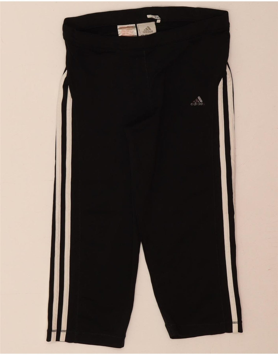 ADIDAS Girls Climalite Leggings 13-14 Years  Black Polyester Vintage Adidas and Second-Hand Adidas from Messina Hembry 
