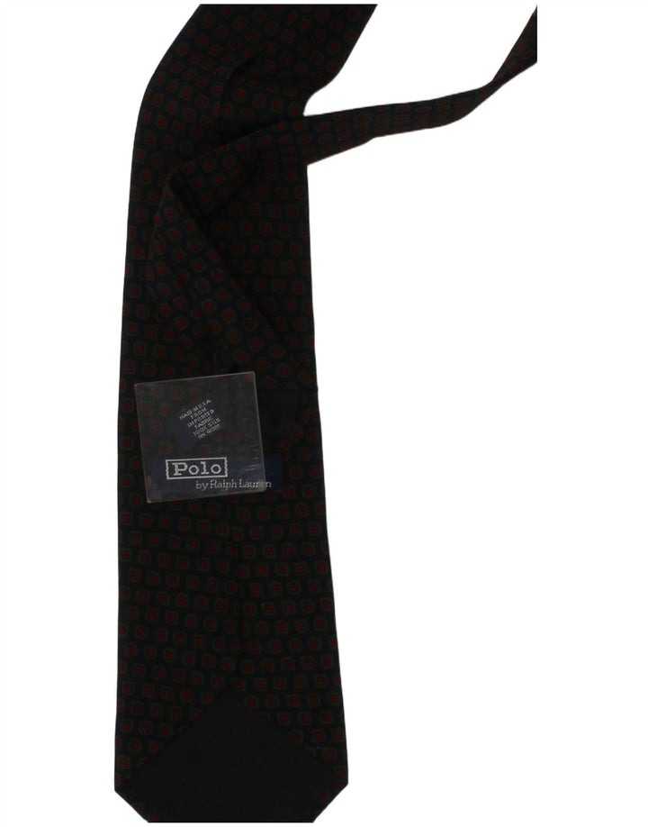 Corbata Polo Ralph Lauren para hombre, talla única, azul marino, seda geométrica, clásica