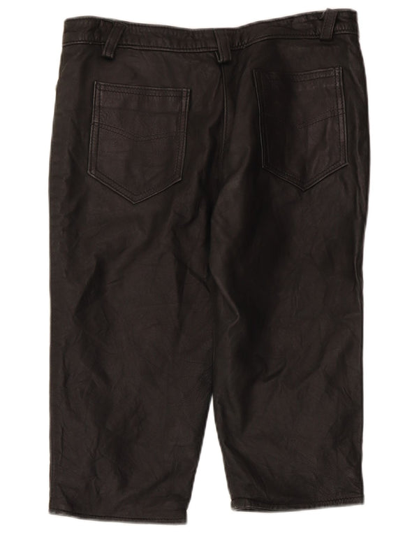 Bermudas de cuero vintage para mujer Medium W28 Black