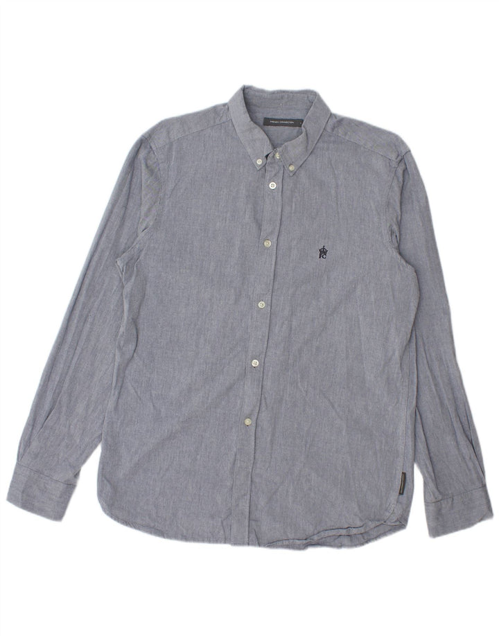 Camisa para hombre French Connection Grande de algodón azul