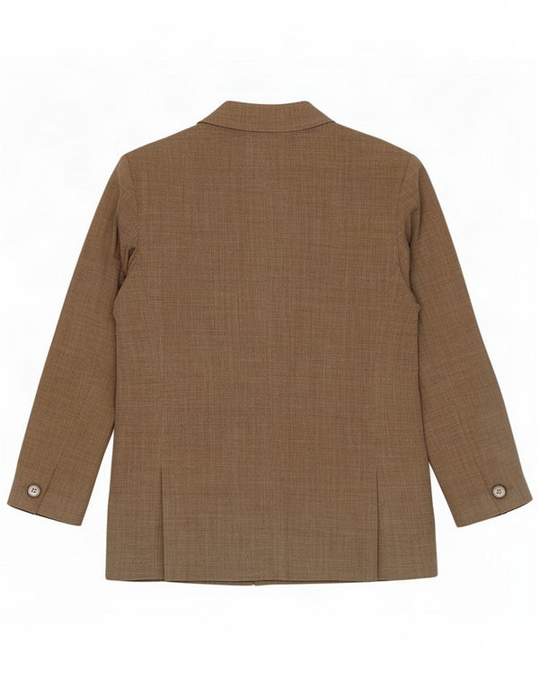 Chaqueta tipo blazer con doble botonadura para mujer Max Mara UK 46 Large Khaki Virgin Wool