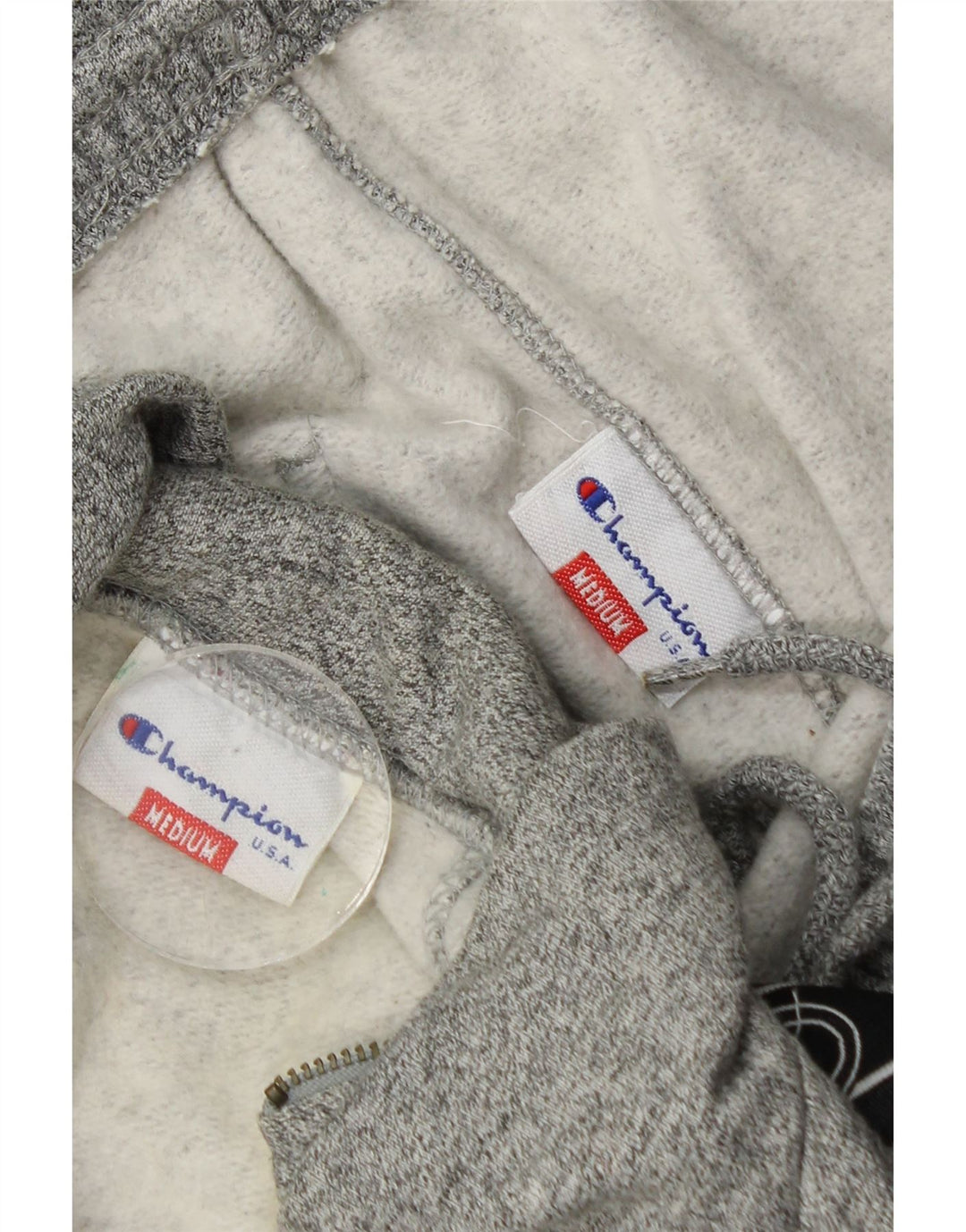 Champion Chándal completo con gráfico para hombre de algodón moteado en gris medio