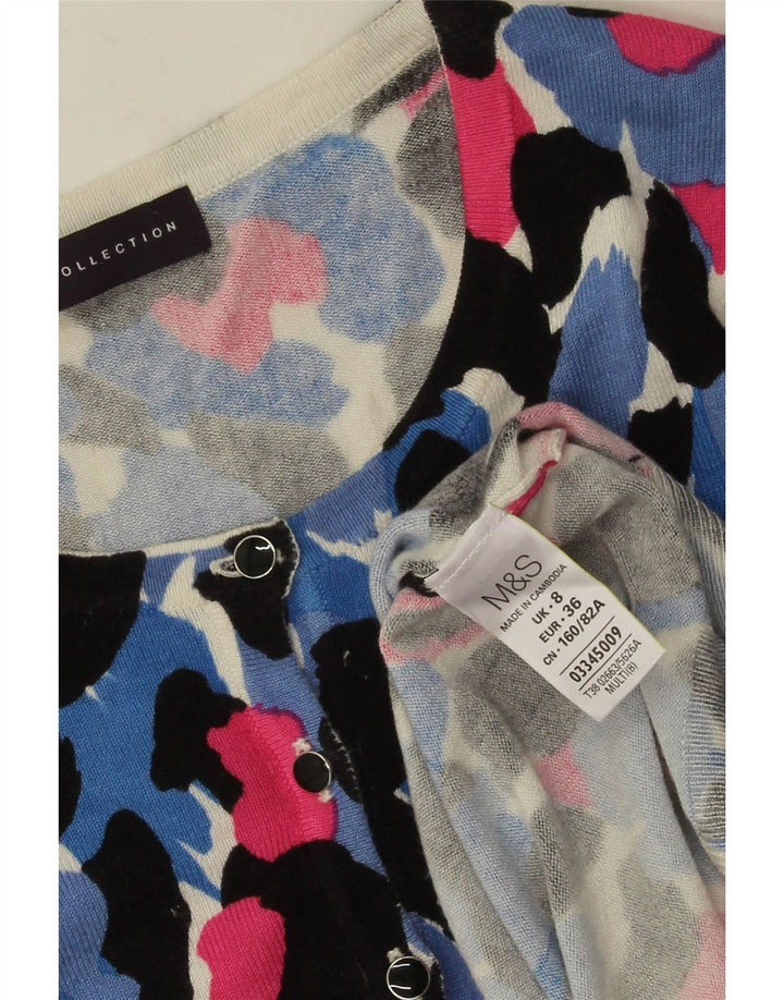 Marks & Spencer Cárdigan para Mujer UK 8 Small Multicolor Floral
