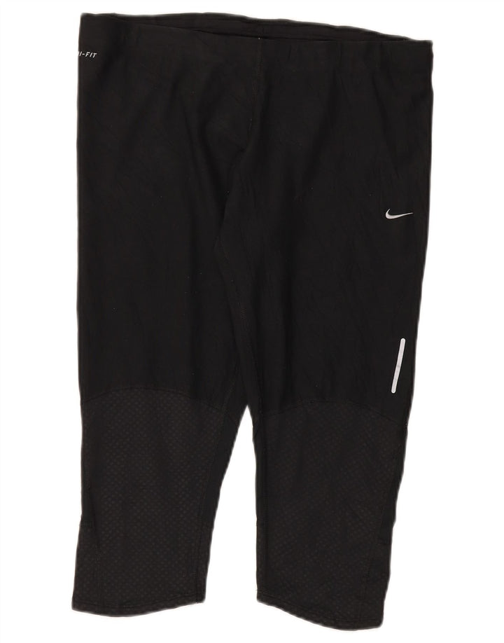 Nike - Leggings capri Dri Fit para mujer, talla 40, XL, poliéster negro