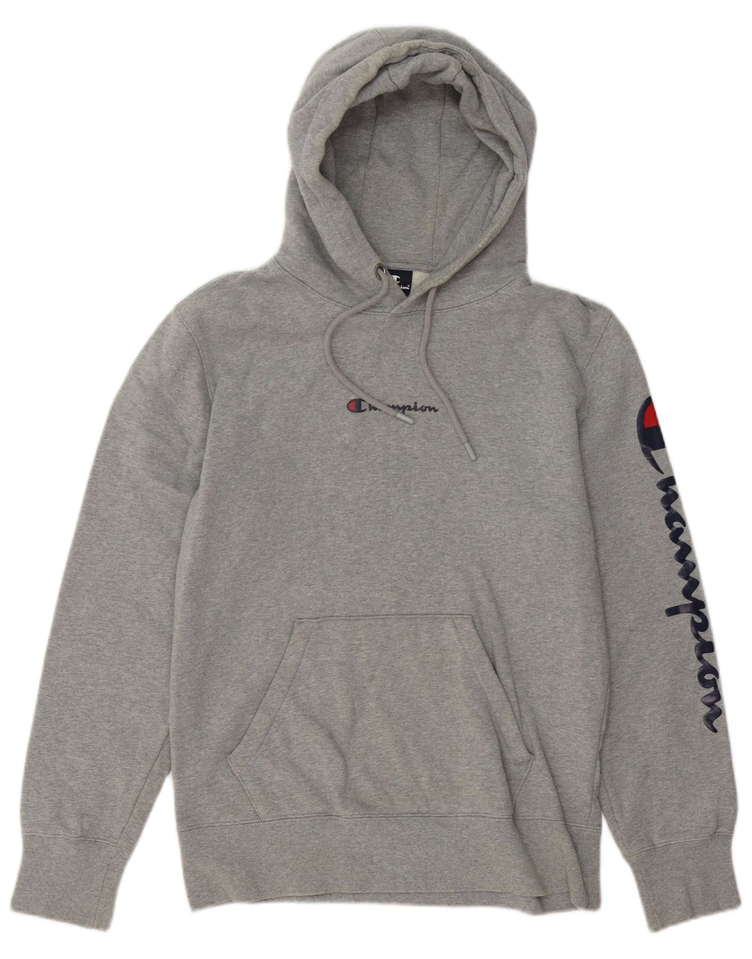 CHAMPION Jersey con capucha gráfica para hombre de algodón gris medio