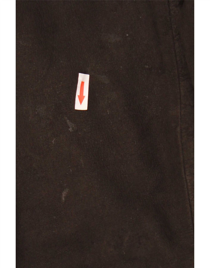 Tom Ramsey Pantalones de cuero delgados para hombre EU 48 Medium W32 L29 Cuero marrón