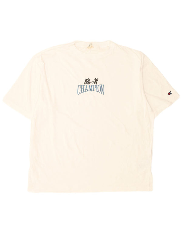 Champion Camiseta Gráfica Hombre Top XL Algodón Blanco