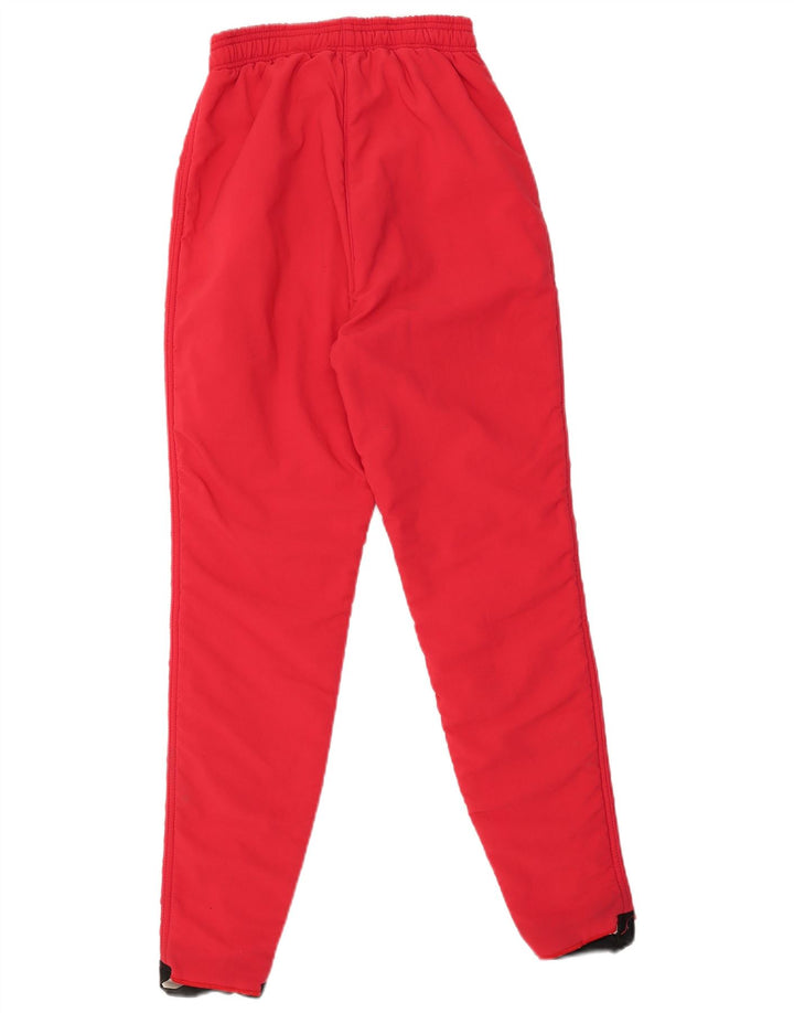 Ellesse Pantalones cortavientos con estribo para mujer US 6 Medium Red Nylon