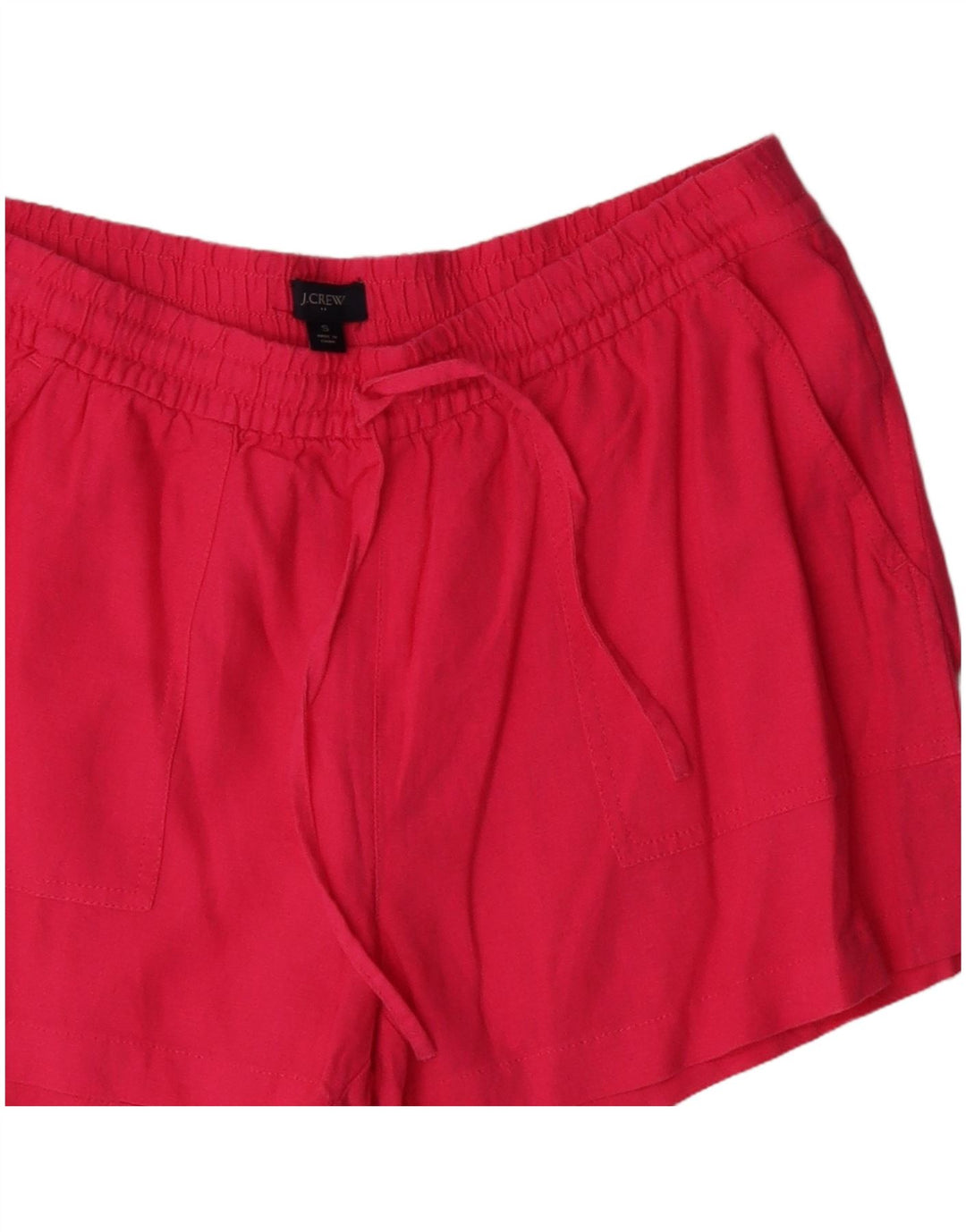 J. Crew Pantalones cortos chinos para mujer pequeños W27 Lino rosa